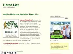 Sites similar to herbslist.net