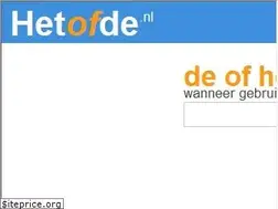 Sites similar to hetofde.nl