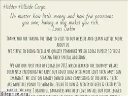 Sites similar to hiddenhillsidecorgis.com