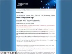 Sites similar to hiddenwikitor.com