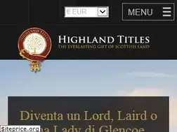Sites similar to highlandtitles.it