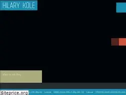 Sites similar to hilarykole.com