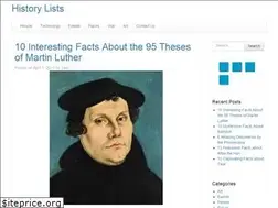 Sites similar to history-lists.com