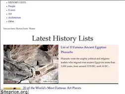 Sites similar to historylists.org