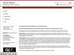 Sites similar to historymatters.appstate.edu