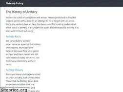 Sites similar to historyofarchery.com