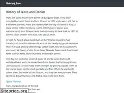 Sites similar to historyofjeans.com