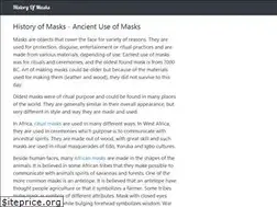 Sites similar to historyofmasks.net