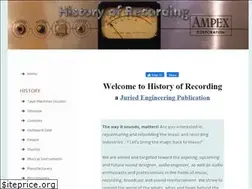 Sites similar to historyofrecording.com