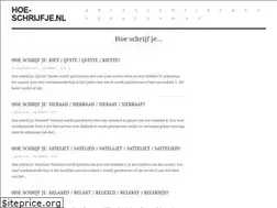 Sites similar to hoe-schrijfje.nl
