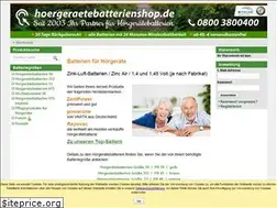 Sites similar to hoergeraetebatterienshop.de