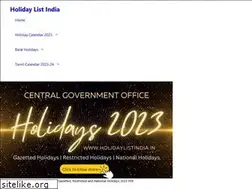 Sites similar to holidaylistindia.in