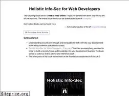 Sites similar to holisticinfosecforwebdevelopers.com