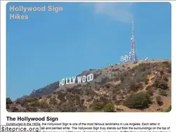 Sites similar to hollywoodsignhikes.com