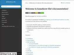 Sites similar to homebrew-file.readthedocs.io