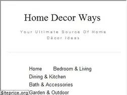 Sites similar to homedecorways.com