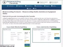 Sites similar to homerecording-forum.de