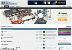 Sites similar to homerecording.com