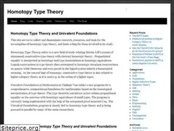 Sites similar to homotopytypetheory.org