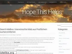 Sites similar to hope-this-helps.de