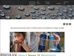 Sites similar to hope21ministries.com