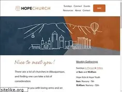 Sites similar to hopechurchabq.com