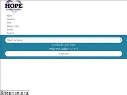 Sites similar to hopefamilyservice.org