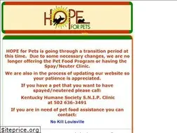 Sites similar to hopeforpets.org