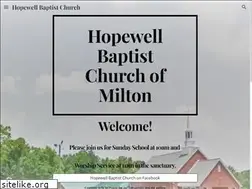 Sites similar to hopewellbaptistchurchofmilton.org