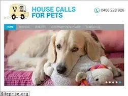 Sites similar to housecallsforpets.com.au