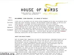 Sites similar to houseofwords.de