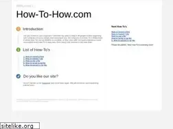 Sites similar to how-to-how.com