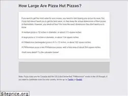 Sites similar to howlargearepizzahutpizzas.com