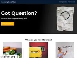 Sites similar to howlongdoeslast.com