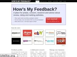 Sites similar to howsmyfeedback.org