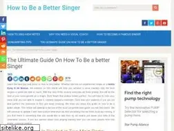 Sites similar to howtobeabettersinger.net