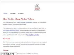 Sites similar to howtogetcheapairlinetickets.net