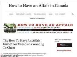 Sites similar to howtohaveanaffair.ca