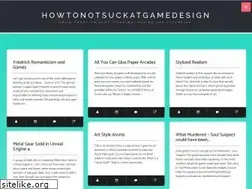Sites similar to howtonotsuckatgamedesign.com