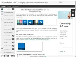 Sites similar to howtosharepoint.blogspot.com
