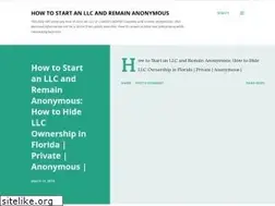 Sites similar to howtostartanllcanonymously.blogspot.com