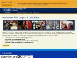 Sites similar to humanitieswritlarge.duke.edu