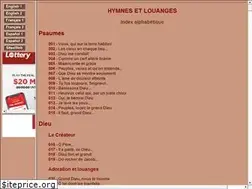 Sites similar to hymnesetlouanges.tripod.com