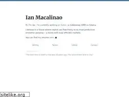 Sites similar to ianmacalinao.com