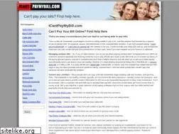 Sites similar to icantpaymybill.com