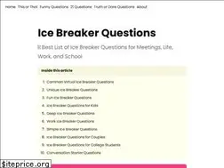 Sites similar to icebreakerquestions.info