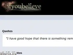Sites similar to ifyoubelieve.net