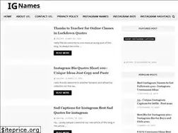 Sites similar to ig-names.blogspot.com