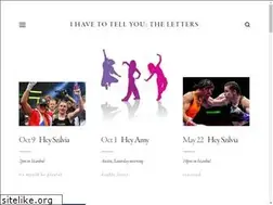 Sites similar to ihavetotellyouletters.com