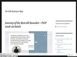 Sites similar to iimkashipurblog.in